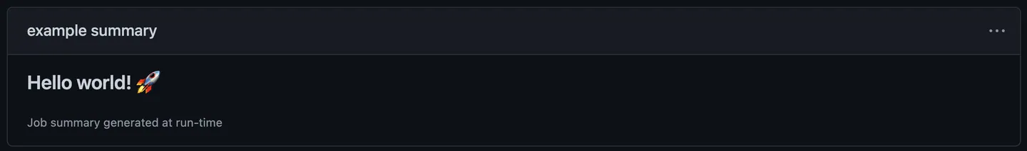 Screenshot of a Job Summary on GitHub.